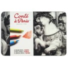Lápis Pastel Seco Conté à Paris 12 Cores